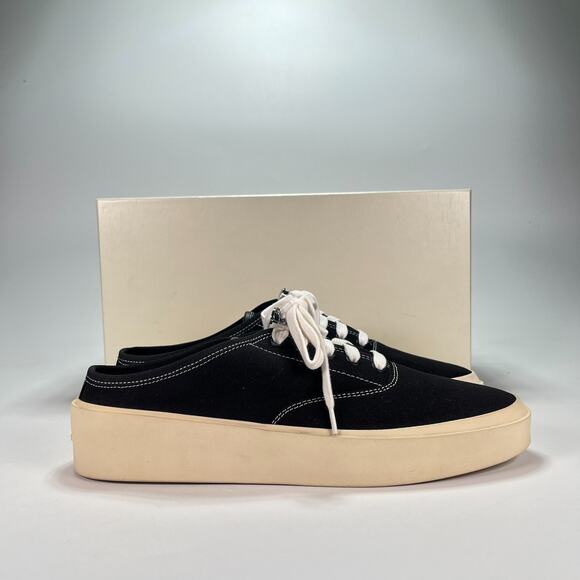 Fear of God 101 Backless Black Canvas Luxury Slip On Sneakers Mens Sz 10.5 EU 43 main image 12
